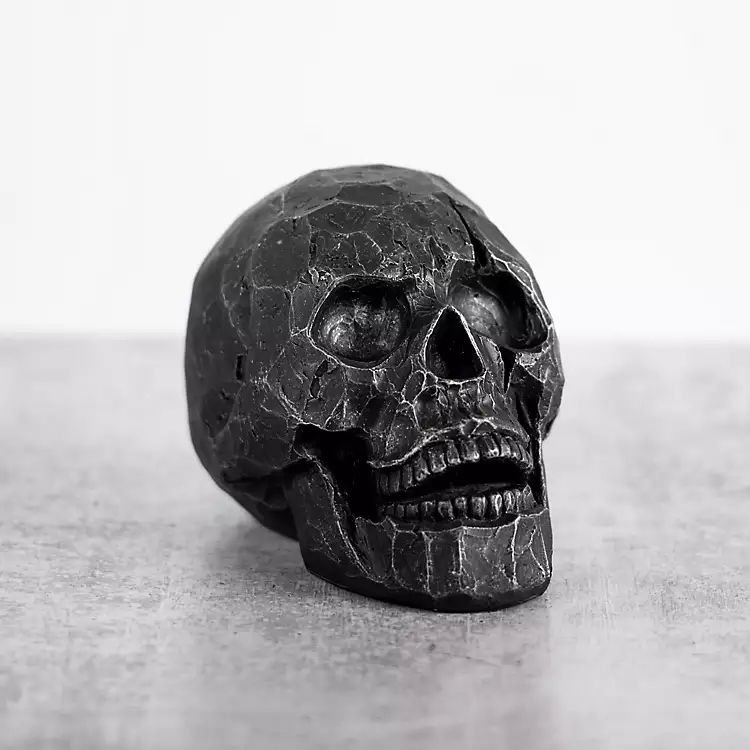 Black Resin Skull Figurine | Kirkland's Home