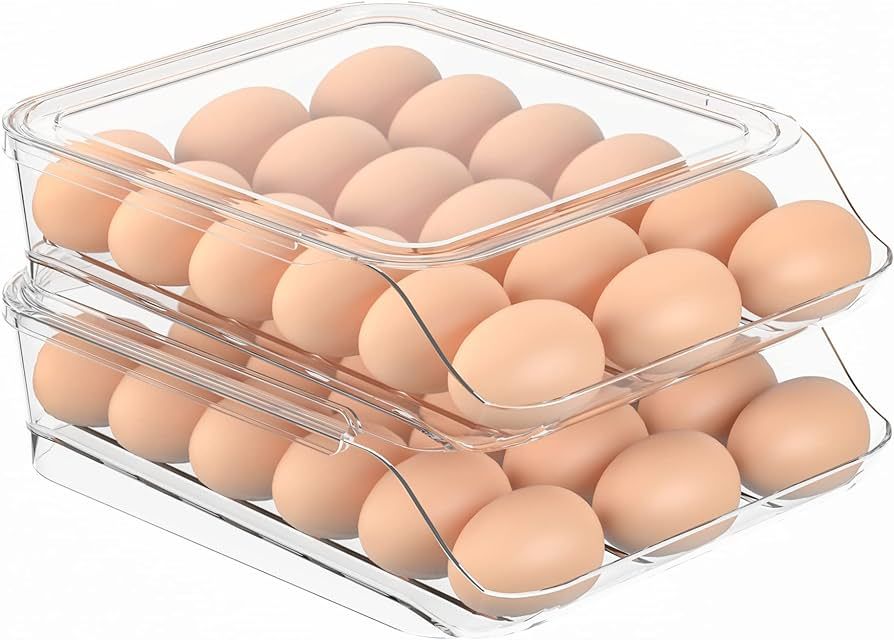 SEESPRING Egg Holder for Refrigerator, 36 Egg Container For Refrigerator, Egg Fresh Storage Box f... | Amazon (US)