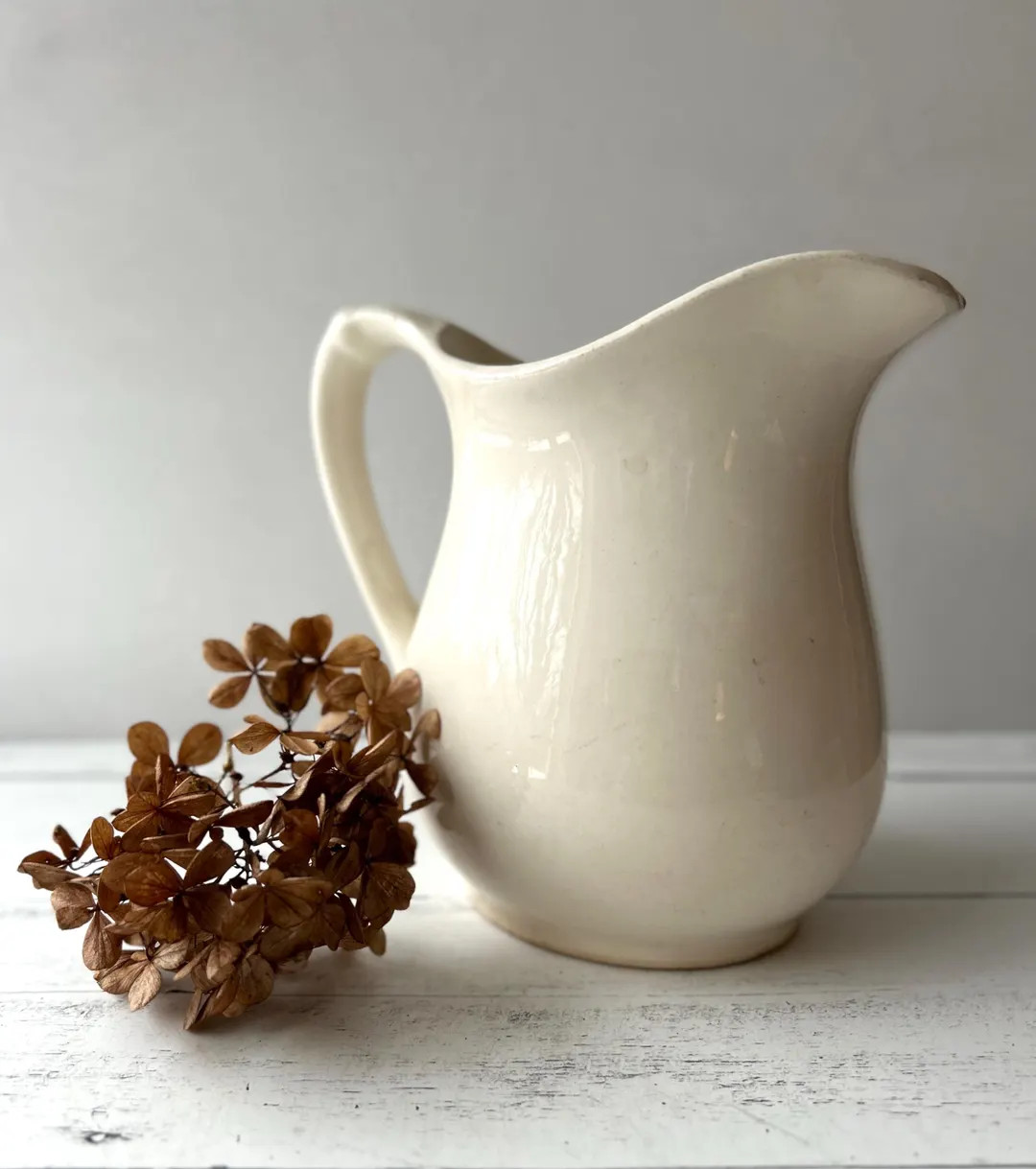 Vintage Stoneware Pitcher - Etsy | Etsy (US)