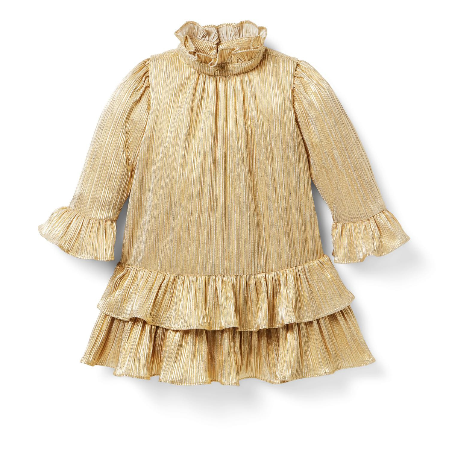 Metallic Plisse Ruffle Dress | Janie and Jack