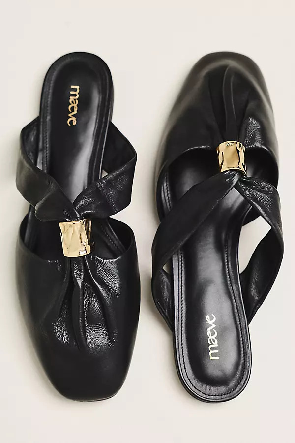 Maeve Hardware Closed-Toe Sliders | Anthropologie (US)