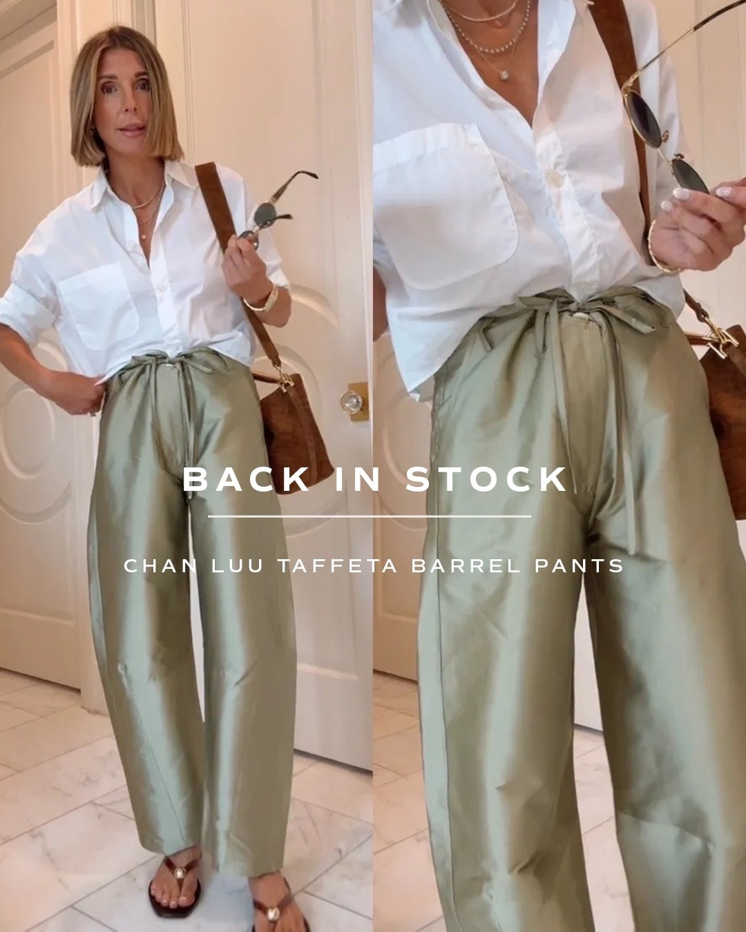 Todays outfit. These pants are back in stock at @Shopbop and so fun! 

Wearing size xs/small in my top
Wearing size 1 in my bottoms

#LTKsummer #LTKstyletip