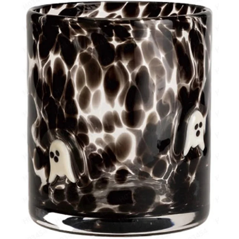 Halloween Mystic Confetti Icon Juice Glass - 16 oz Unique Black Ghost Icon Juice Glasses Double O... | Walmart (US)