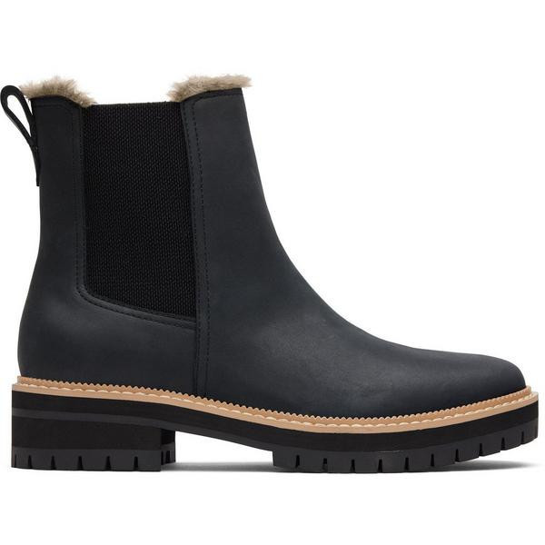 Women's Toms Bennet Faux Fur Water Resistant Dress Boots 9.5 Black Leather Faux Fur | Scheels Sports
