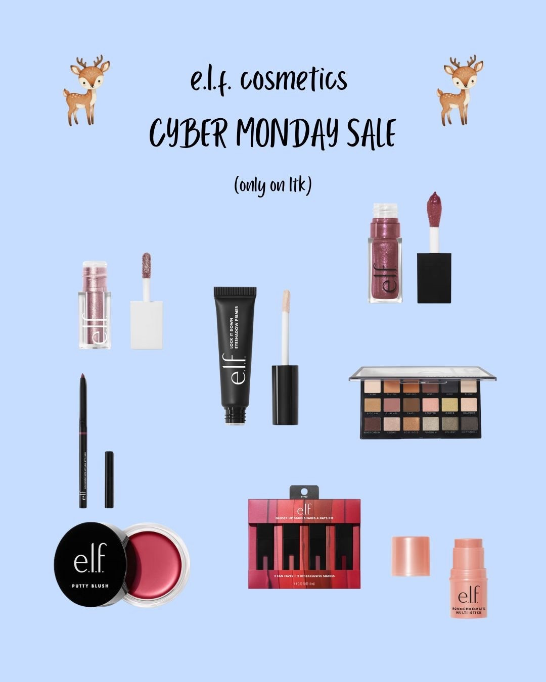 cyber monday is here 💋 get $10 off orders $45+ w/ e.l.f. cosmetics (only on ltk) code LTK10 🩷🎄

#LTKHoliday #LTKGiftGuide #LTKCyberWeek