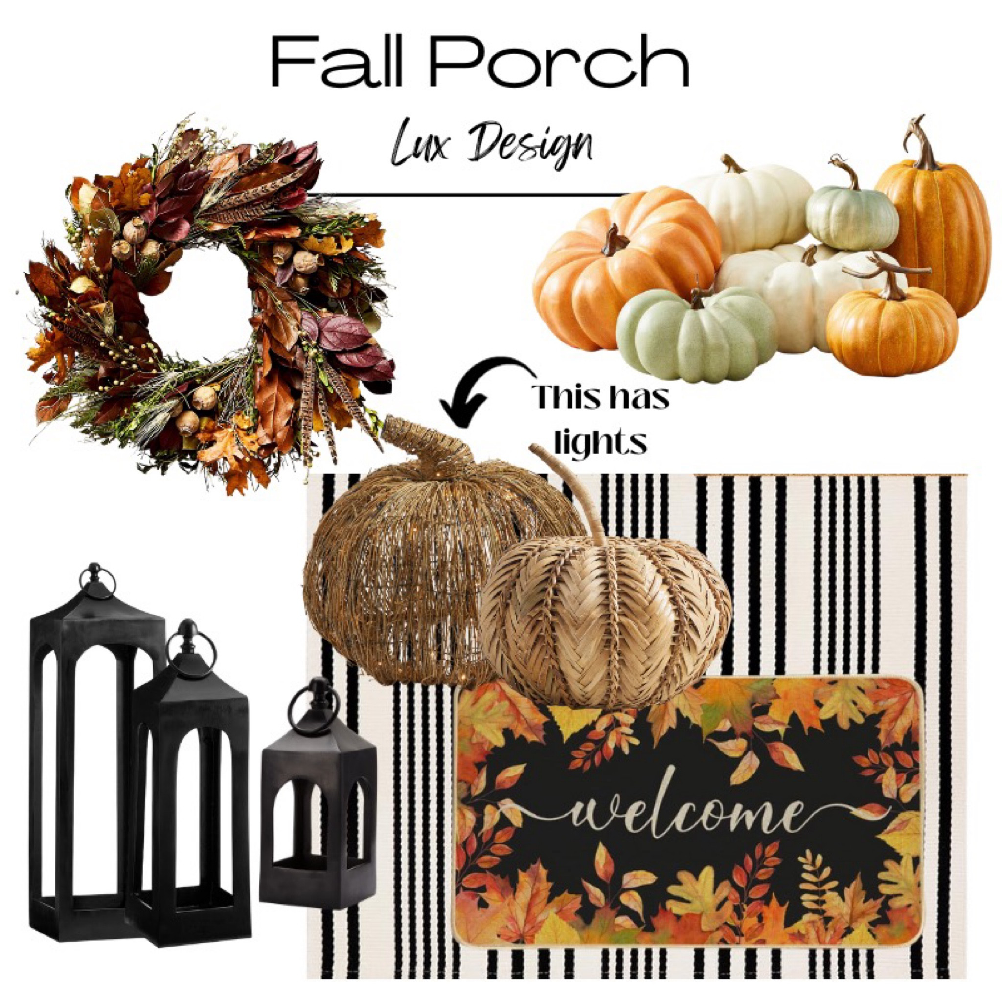 🍂 Elevate Your Fall Porch Decor with Timeless Luxury! 🍁✨
Transform your outdoor space into a cozy autumn haven with our exquisite collection of fall porch decor. 🏡🍂 Embrace the season in style with a stunning wreath, faux pumpkins, and layered mats that will leave your guests in awe. 🍁🎃
		#LuxuryFallDecor 🍂
		#PorchGoals 🏡
		#AutumnElegance ✨
		#WreathOfWonder 🍂🍁
		#FauxPumpkinPerfection 🎃
		#LayeredMatMagic 🚪
		#CozyCurbAppeal 🍂
		#FallInLoveWithDecor 🍁❤️
		#PorchEnvy 😍
		#HomeSweetHome 🏡
Crafted with attention to detail and the finest materials, our fall decor sets the stage for warm gatherings, cozy evenings, and cherished memories. 🍂✨ Don't miss out on the chance to create an inviting and luxurious atmosphere for your home this autumn. 🍁🏡
Shop now and welcome fall with open arms! 🛍️🎉 #FallDecorShopping #LuxuryLiving 🍂🍁

#LTKHalloween #LTKSeasonal