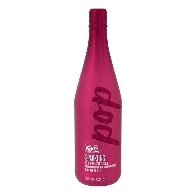 Welch's Sparkling Red Grape 100% Juice - 25.4 fl oz Glass Bottle | Target