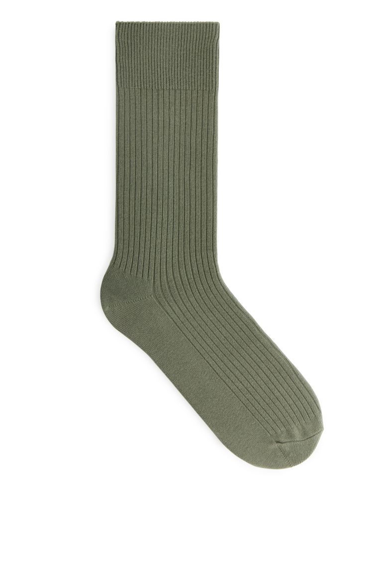 Supima Cotton Rib Socks | H&M (UK, MY, IN, SG, PH, TW, HK)