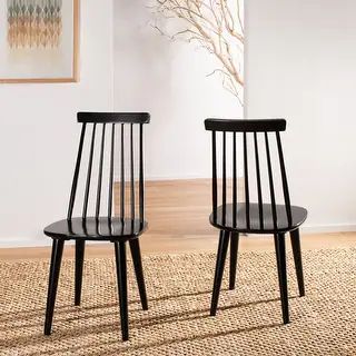 SAFAVIEH Burris Spindle Back Side Chair (Set of 2) - 17.3" W x 20.7" L x 36" H - - 10353796 | Bed Bath & Beyond