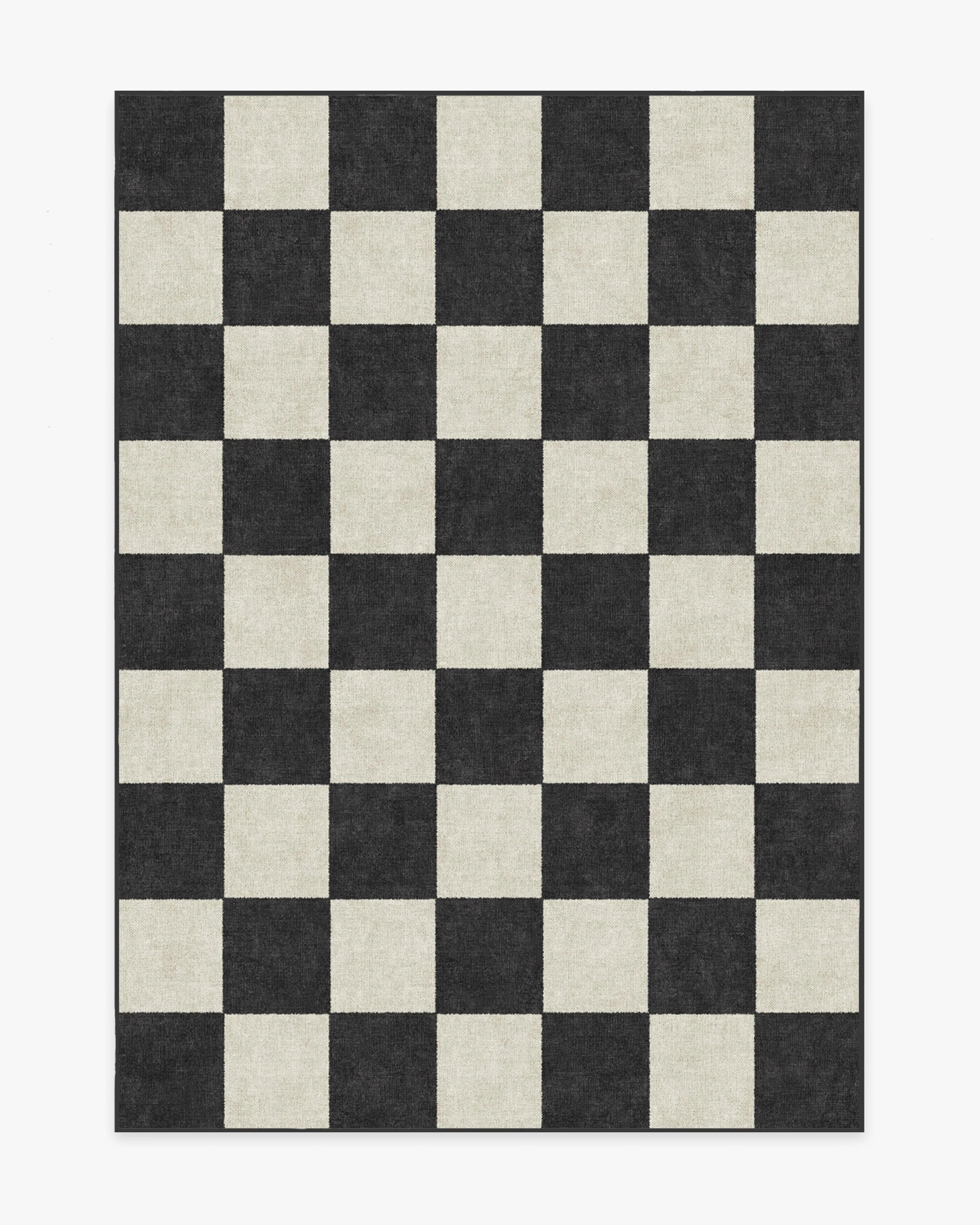 Jaque Checkered Black Rug | Ruggable