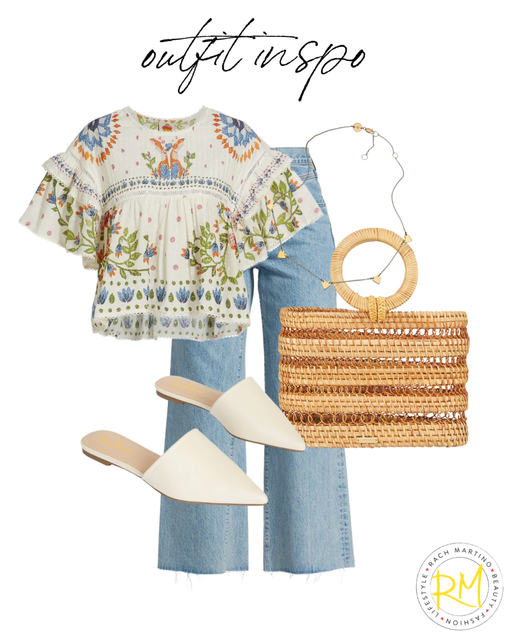 Easy spring outfit idea casual Friday outfit blouse and denim spring outfit 

#LTKsalealert #LTKstyletip #LTKunder50