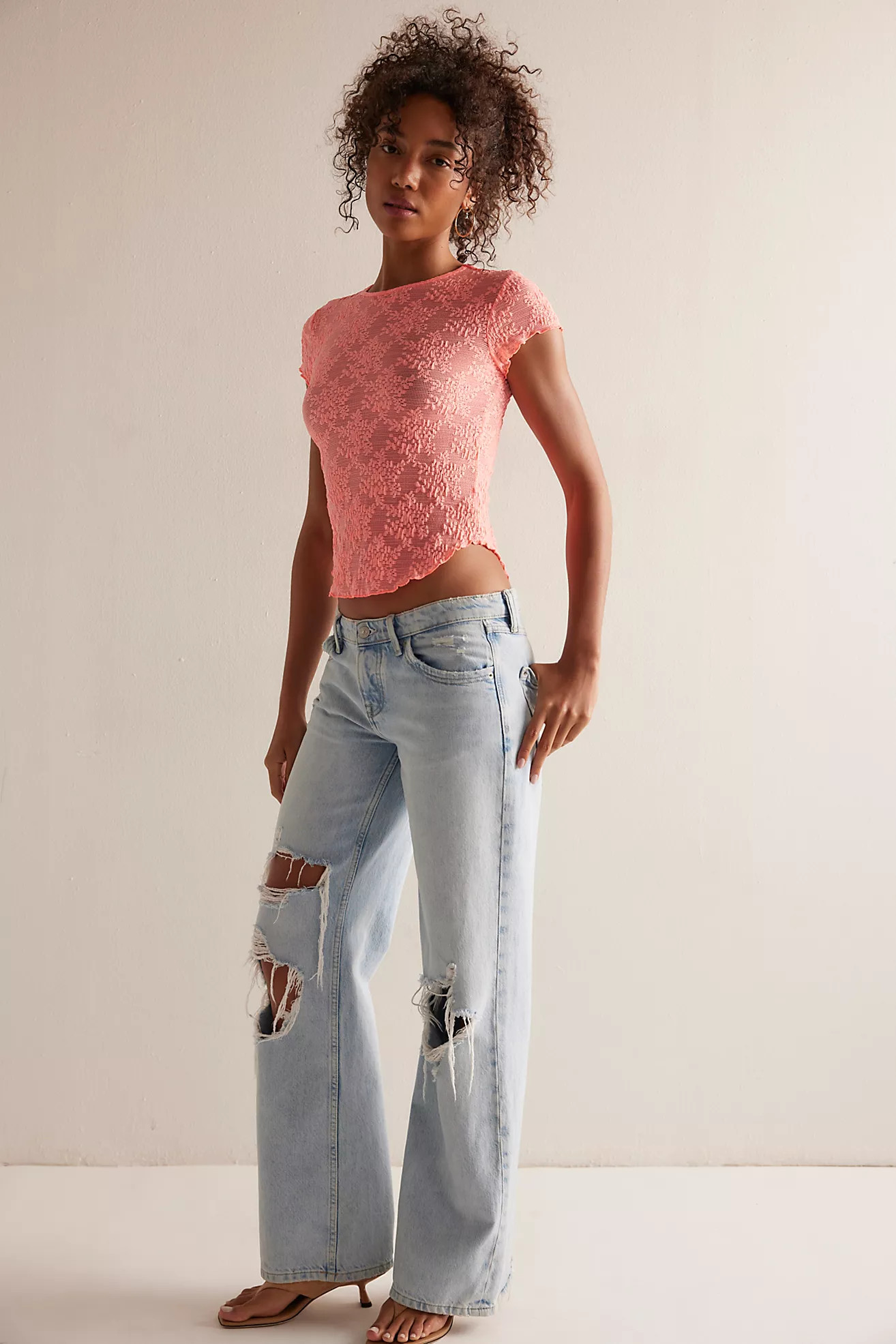 Ready To Go Lace Tee | Free People (Global - UK&FR Excluded)