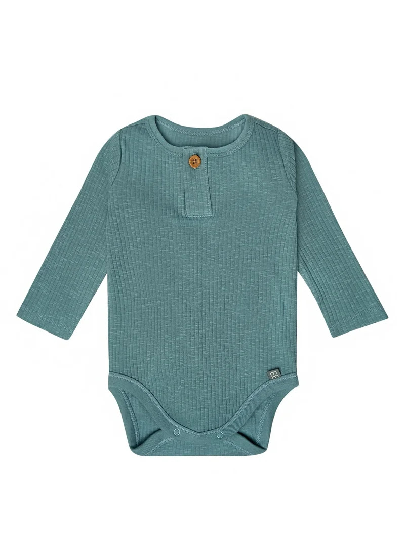 Modern Moments by Gerber Baby Neutral Long Sleeve Bodysuit, Sizes 0/3 Months - 24 Months | Walmart (US)