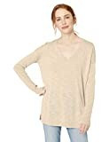 Amazon Brand - Daily Ritual Women's Lightweight V-Neck Tunic Pullover Sweater, Beige, XX-Large | Amazon (US)