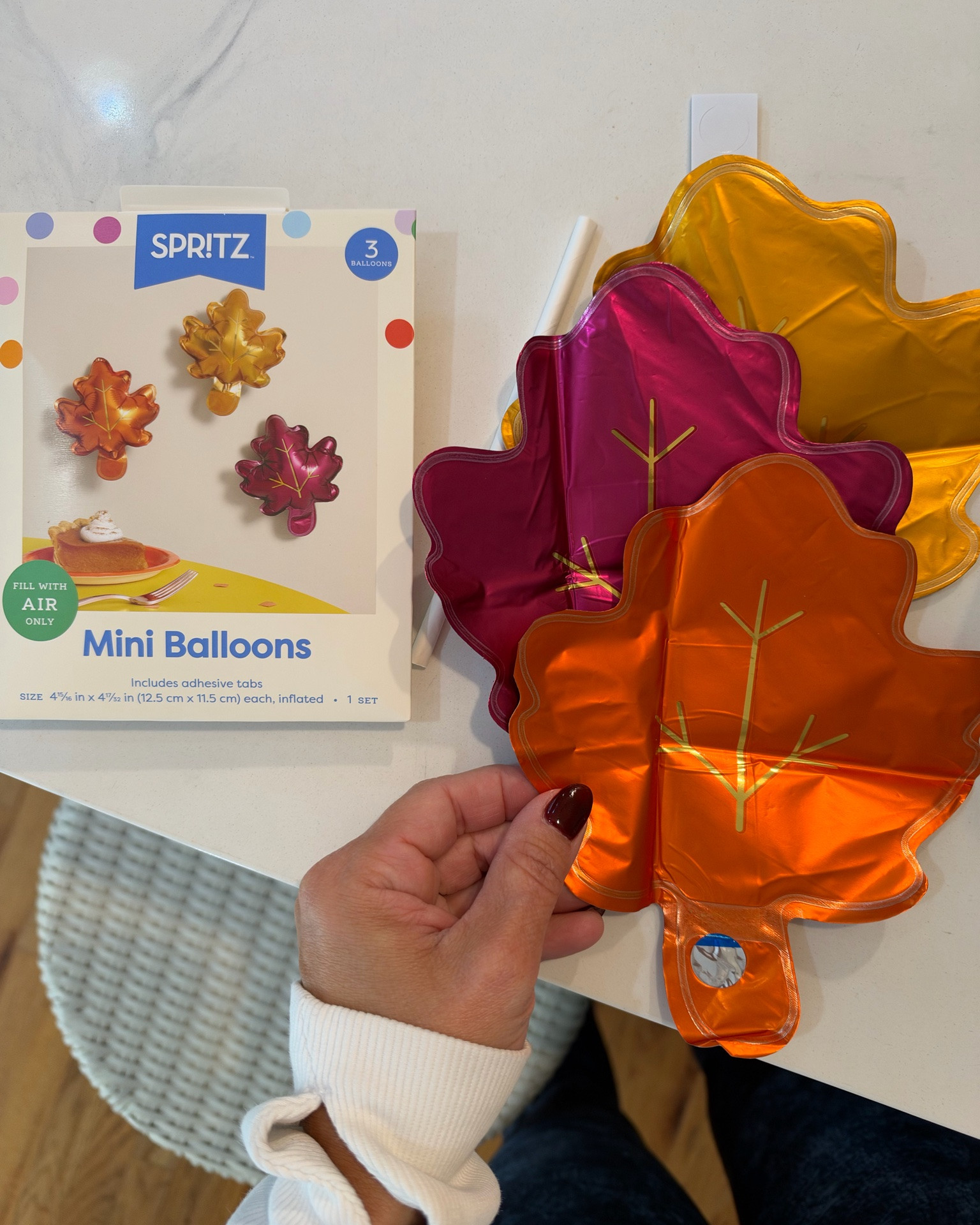 These are so cute! Leaf mini balloons 🍁 might get the bats 🦇 too!