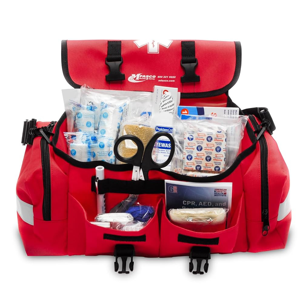 MFASCO First Aid Kit - Fully Stocked Portable Reflective Bag -First Responder Emergency Response ... | Amazon (US)