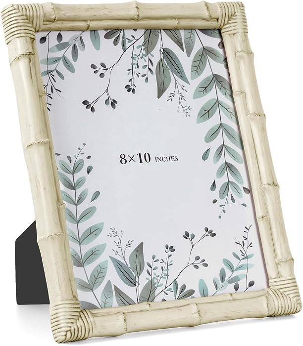 8x10 Picture Frame, Bamboo Photo Frame with Glass Rustic Handcrafted Decorative Frame for Wall or... | Amazon (US)