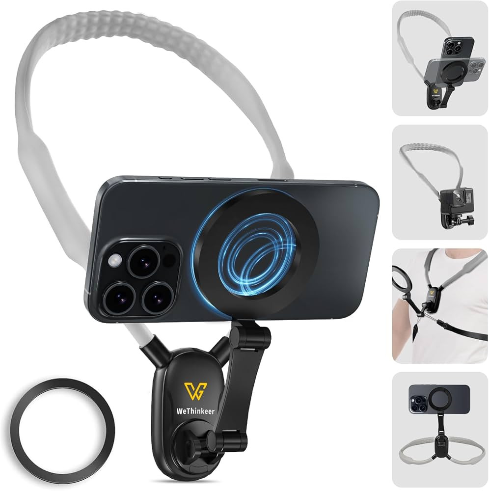 700mm Extended Neck Phone Holder, Hands-Free Magnetic Mount for Vlogging & POV, Longer Than 600mm... | Amazon (US)