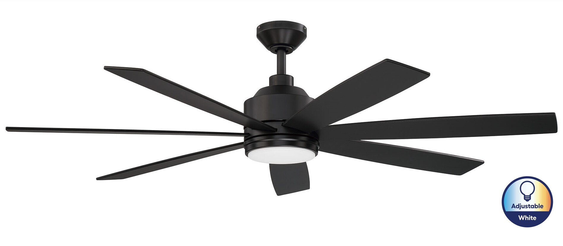 Harbor Breeze Cogdell 60-in Black Color-changing LED Indoor/Outdoor Downrod or Flush Mount Ceilin... | Lowe's