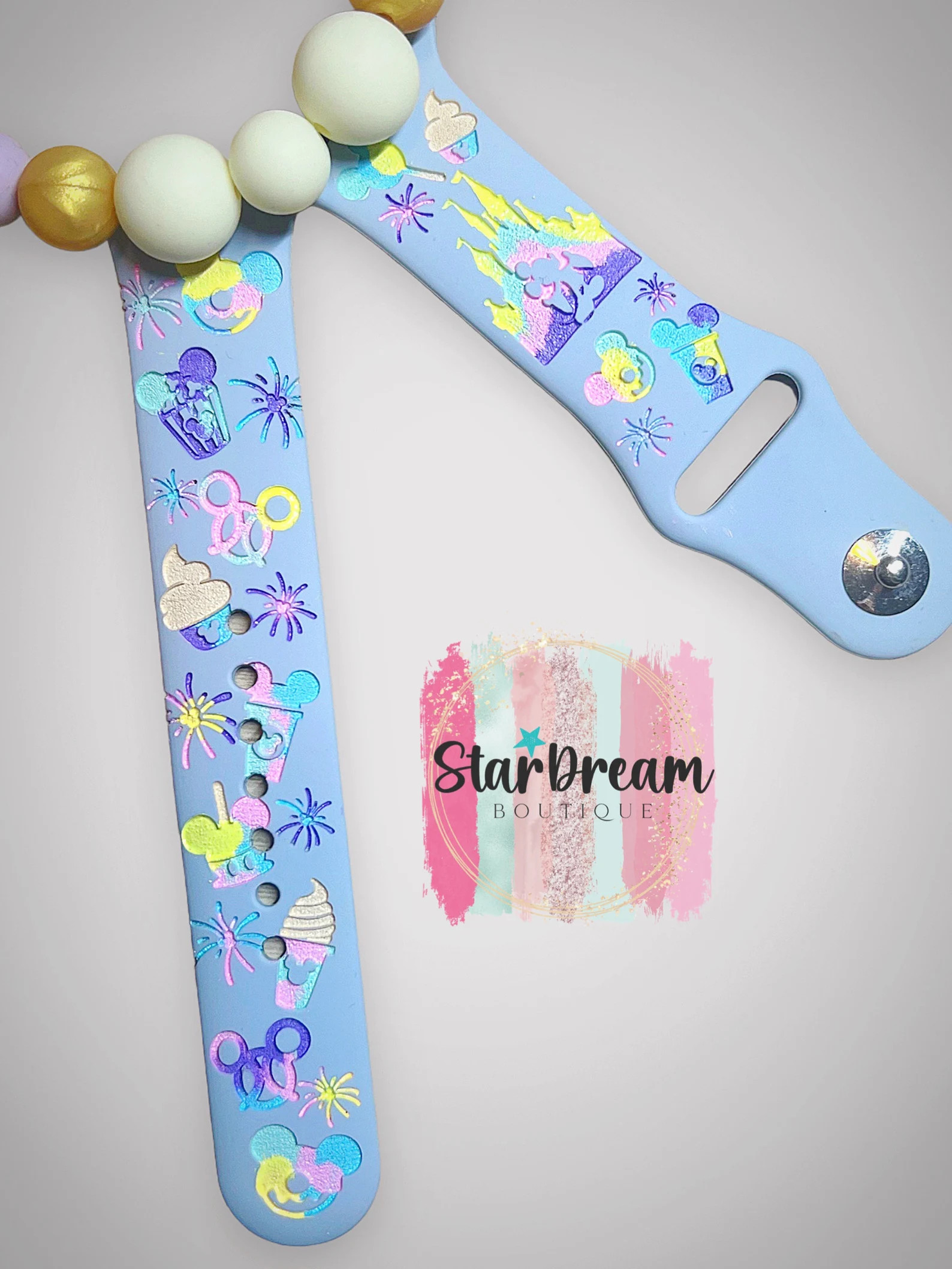 Theme Park Snack Pastel Dye Watch Band | Etsy (US)