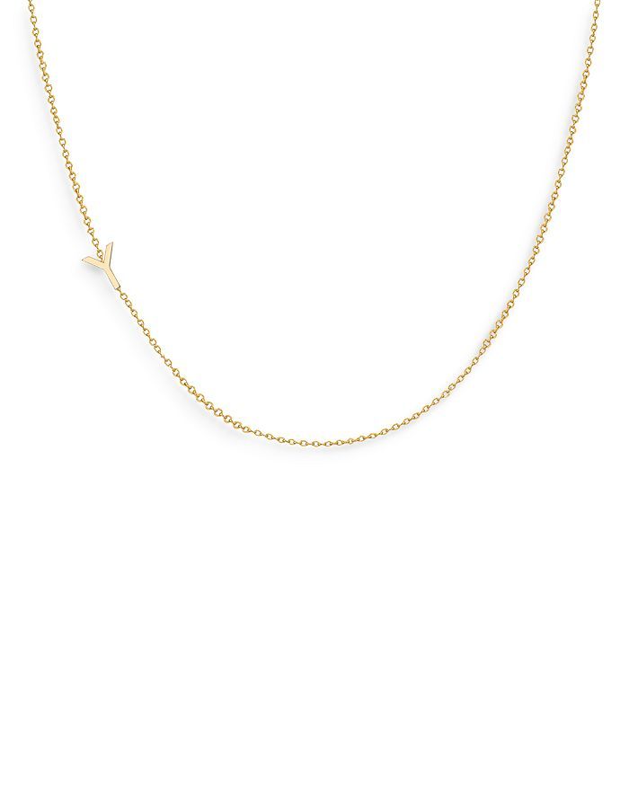14K Yellow Gold Asymmetrical Initial Pendant Necklace, 18"L | Bloomingdale's (US)