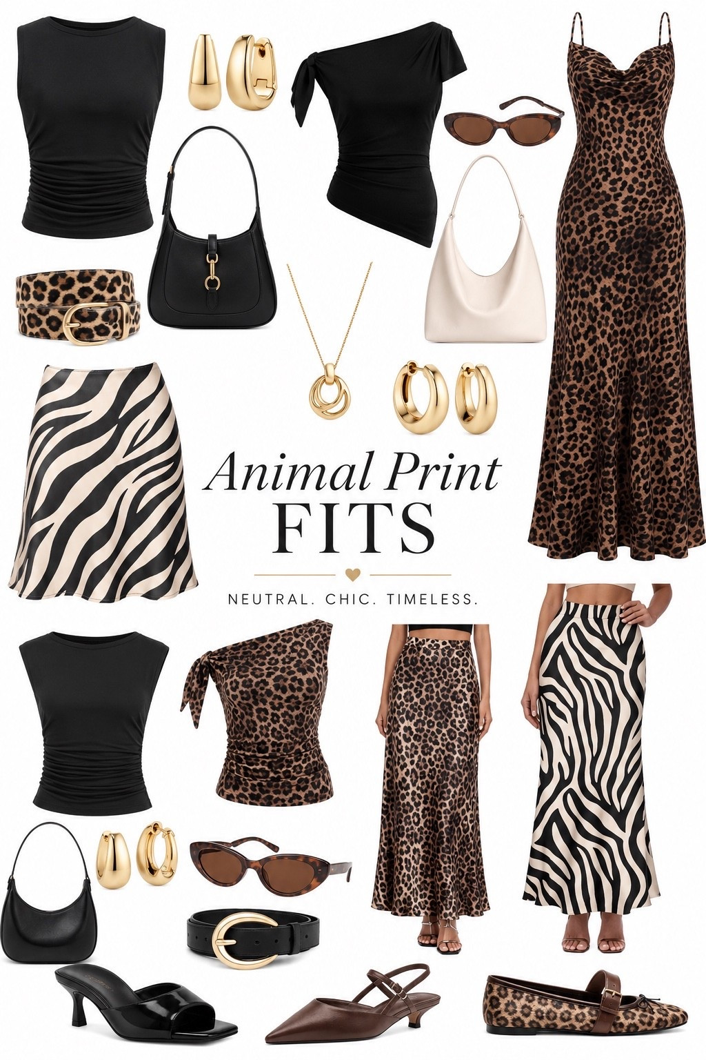 Animal print is having a moment and I’m not mad about it 😍🐆✨

Sharing some of my favorite chic finds — leopard, zebra, black basics, and gold accessories that make every outfit look expensive without trying too hard.

Which look are you wearing first? 👀👇

🖤 Date night
🤎 Girls trip
🐆 Everyday elevated
✨ Church + brunch vibes

Everything linked for easy shopping! #LTKFinds #AmazonFashion #AnimalPrint #ModestFashion #LifeWithLela #AffordableFashion #Over40Style #StyleAt48 #NeutralFashion #ShopMyLook