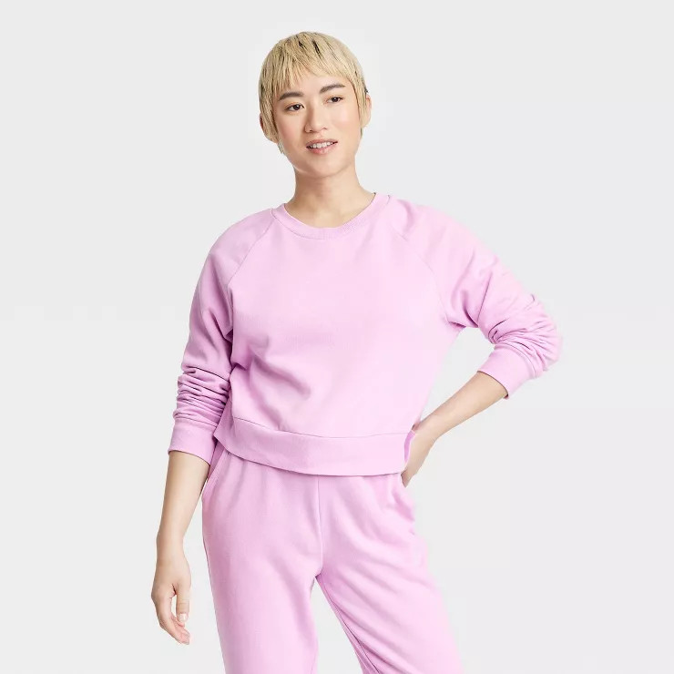 Women's Fleece Lounge Sweatshirt - Colsie™ | Target