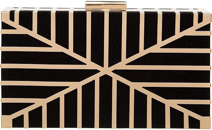 CARIEDO Women Evening Bag Elegant Clutch Purse Exquisite Velvet Metal Hollow out Handbags Prom We... | Amazon (US)