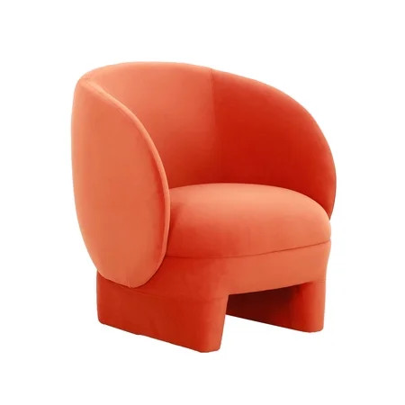 TOV Furniture Kiki Paprika Orange Velvet Accent Chair | Walmart (US)