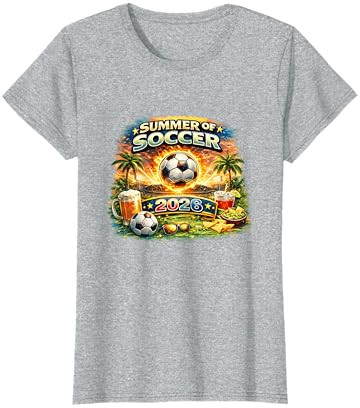 Summer of Soccer 2026 Fan Football Game Day Tropical T-Shirt | Amazon (US)