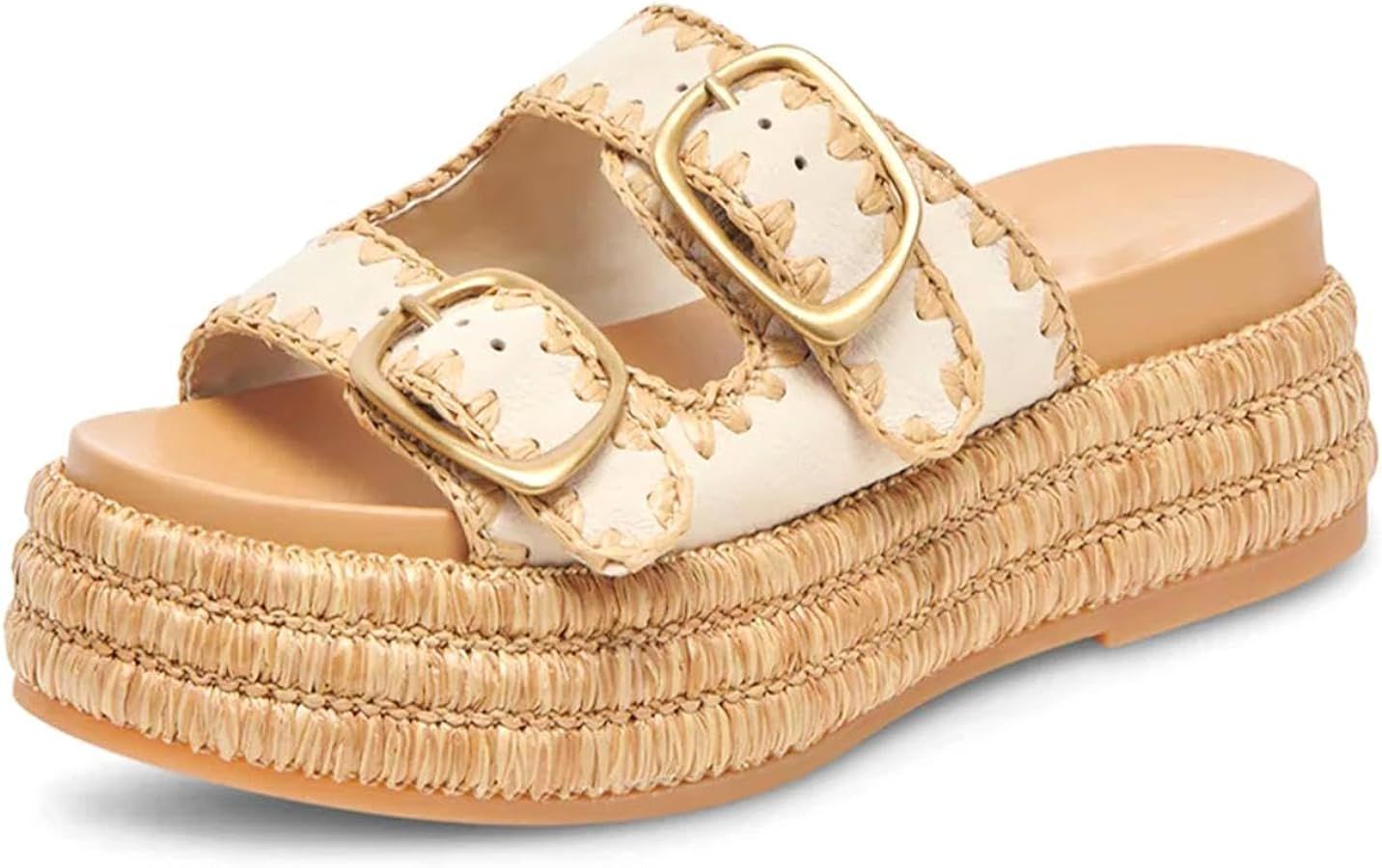Platform Sandals for Women Slip on Espadrille Wedges Adjustable Buckle Slides Bohemia Sandals Pla... | Amazon (US)