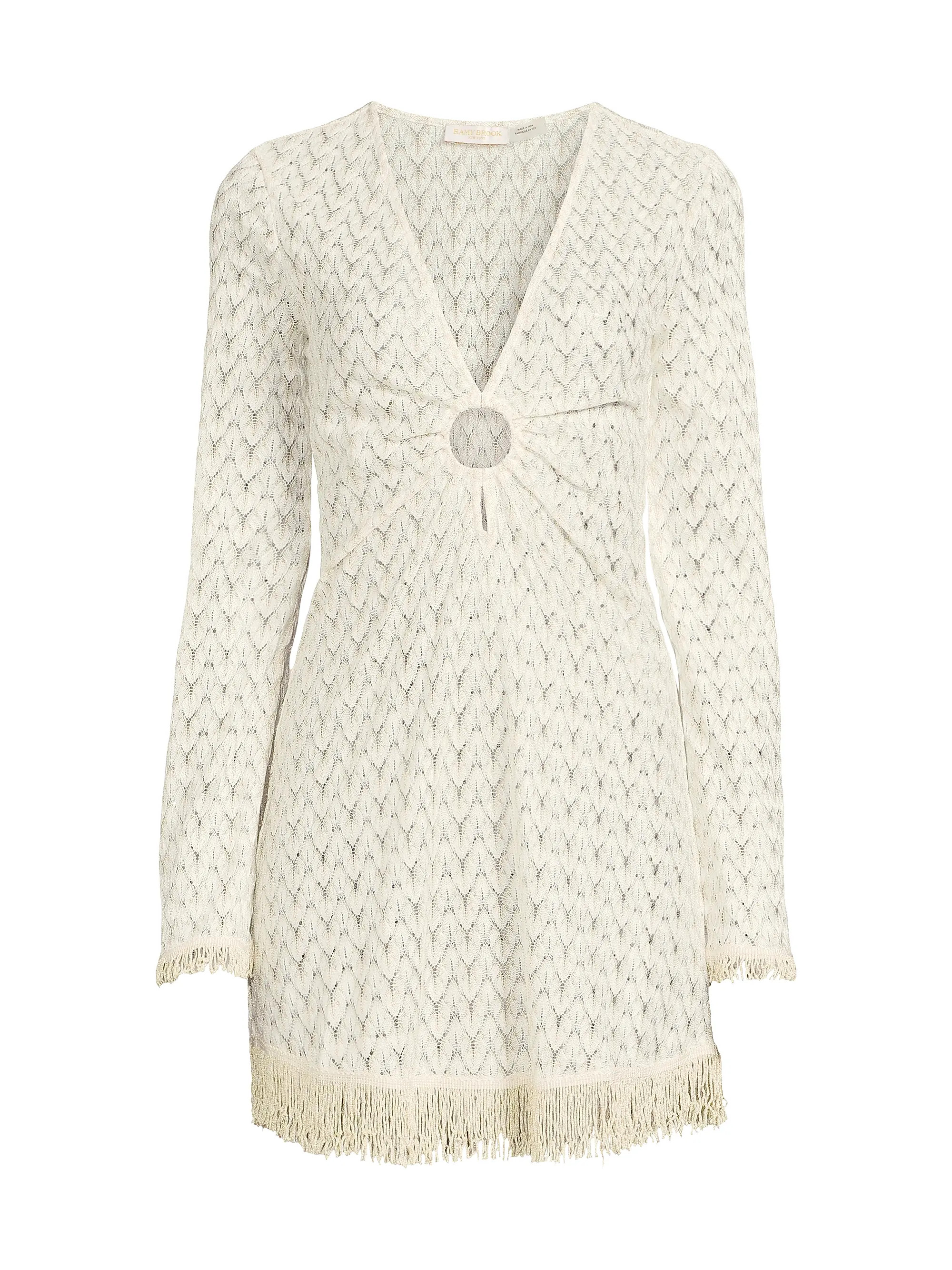 Cassie Fringed Chevron Minidress | Saks Fifth Avenue