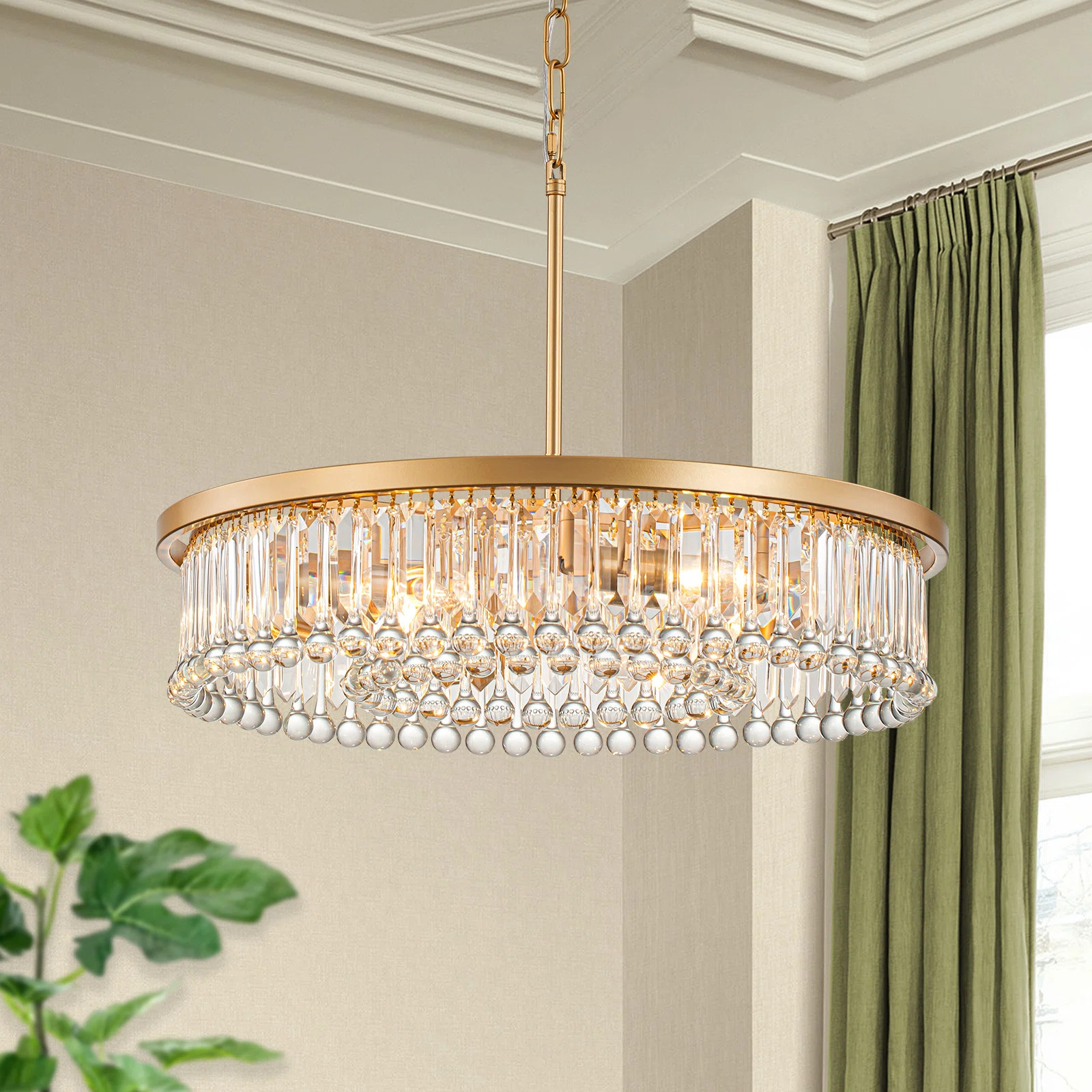 Jayliana 6 - Light Crystal Dimmable Drum Chandelier | Wayfair North America