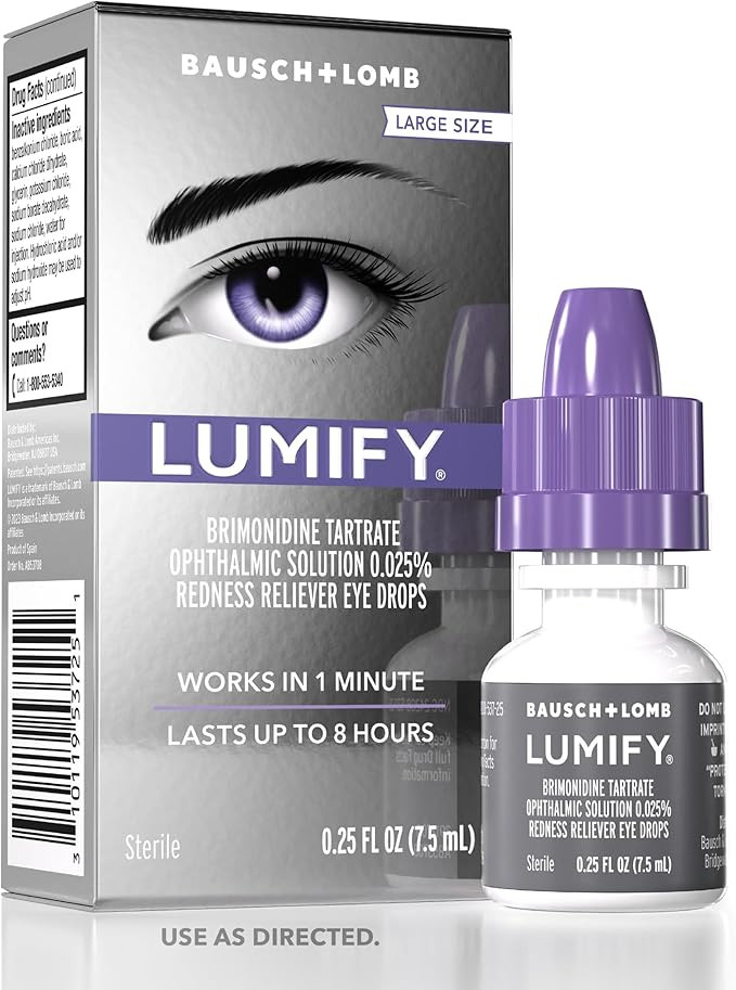 LUMIFY Eye Drops for Red Eyes, Redness Reliever for Brighter Looking Eyes, Works in 1 Minute & La... | Amazon (US)