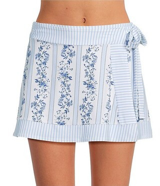 A Loves A Skies The Limit Border Print Wrap Skirt Cover-Up | Dillard's | Dillard's