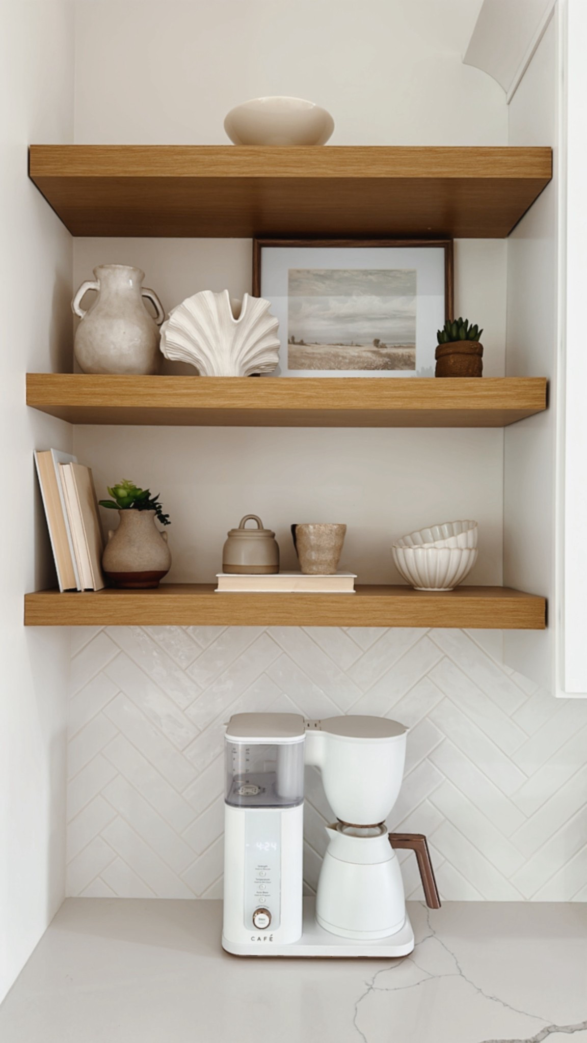 Kitchen shelves coastal styling 🐚

#LTKSeasonal #LTKSummerEdit #LTKHome