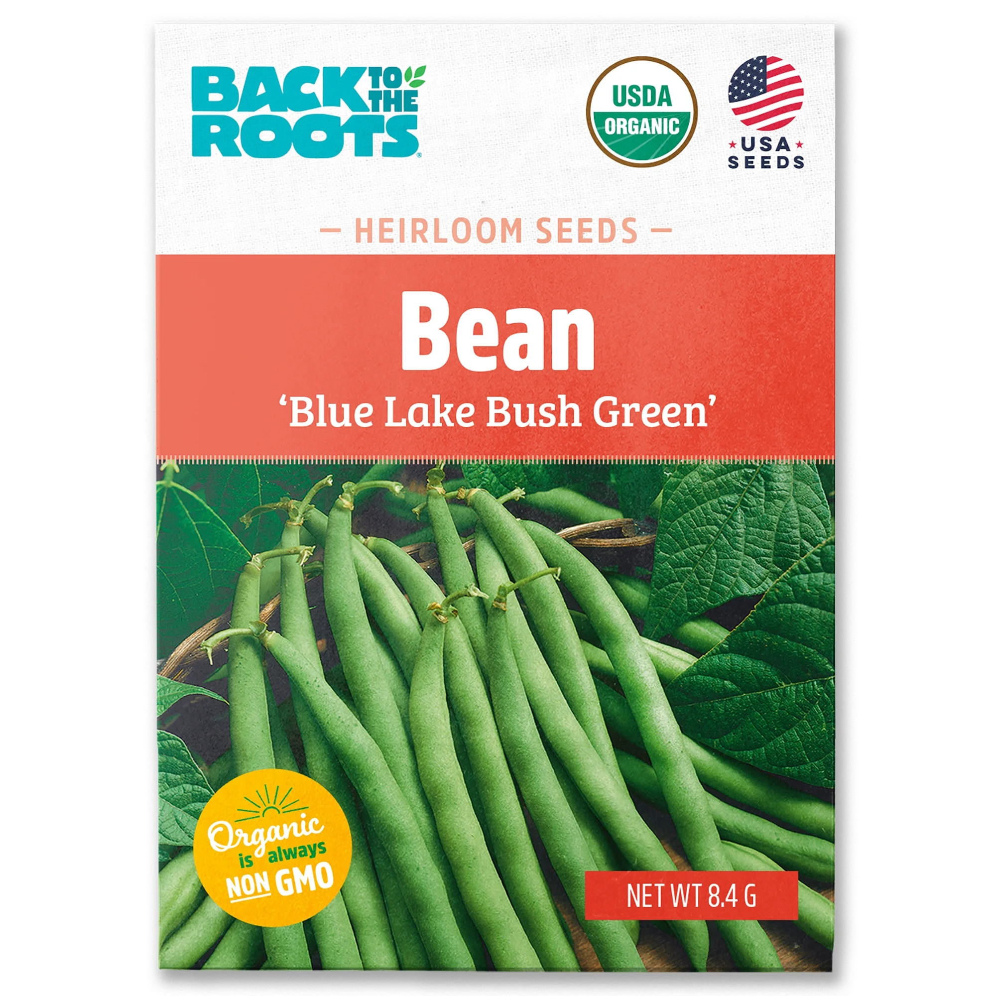 Back to the Roots Organic Bean,'Blue Lake' Bush Green, 1 Seed packet | Walmart (US)