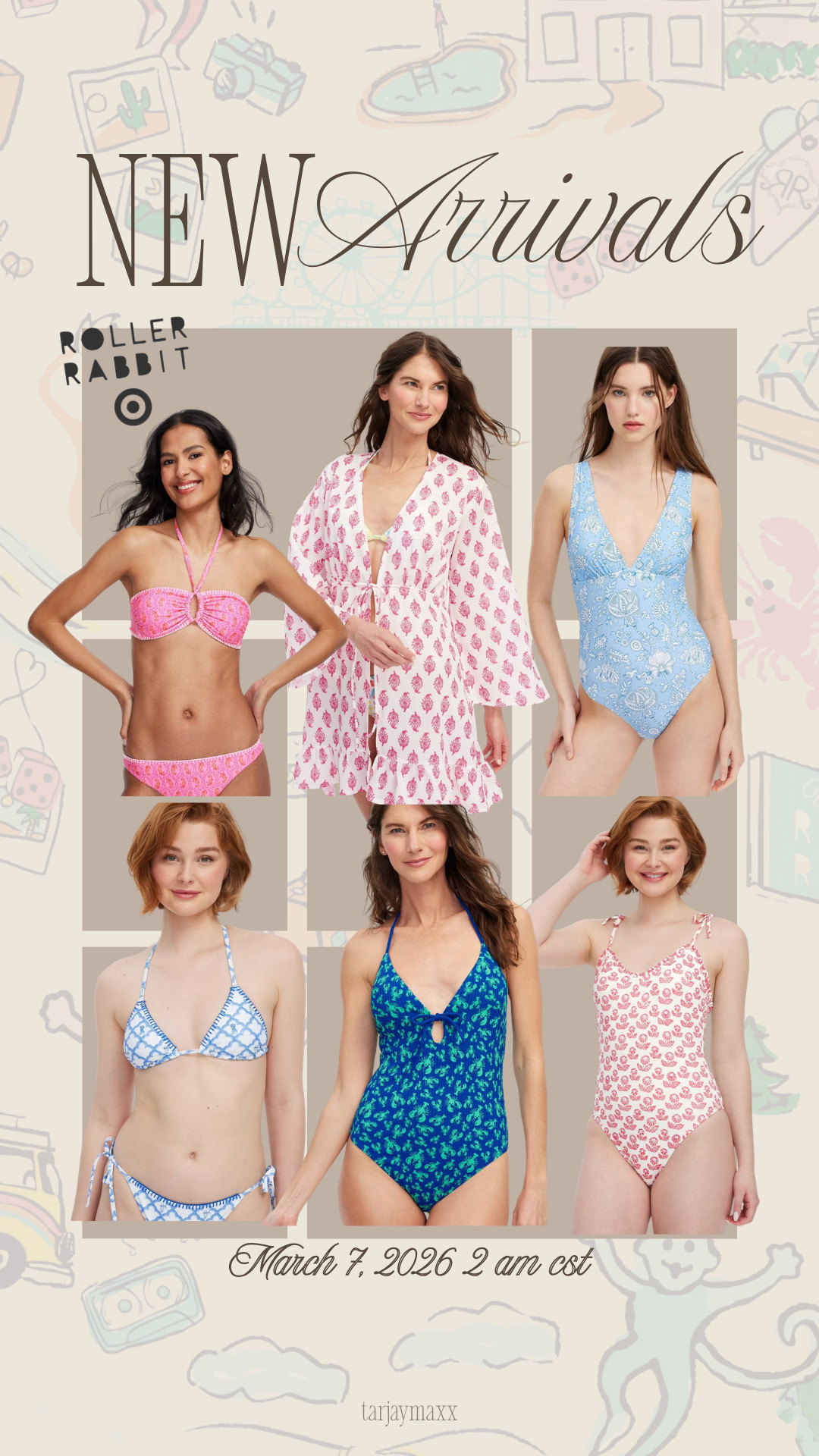These swimsuits from the Roller Rabbit x Target drop are too good. The prints, the colors, the flattering cuts… I already know these are going straight into everyone’s spring break and vacation carts. date night outfits, vacation outfits beach, spring outfits, easter basket stuffers, work outfits, spring dresses, resort wear 2026, rodeo outfit inspo, business casual workwear, country concert outfits, roller rabbit x target, target swimwear, target bikinis 

 #LTKgrwm #LTKootd