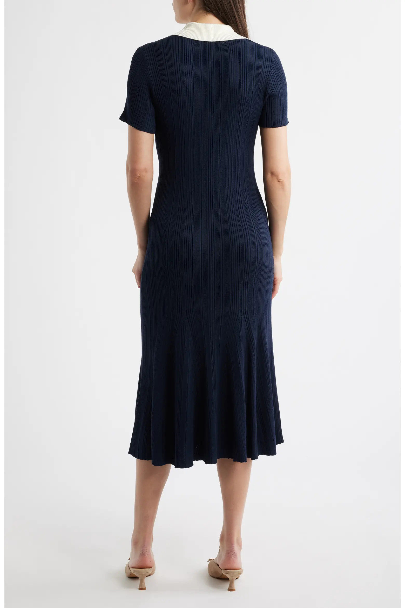 Short Sleeve Rib Polo Sweater Dress (Women) | Nordstrom | Nordstrom