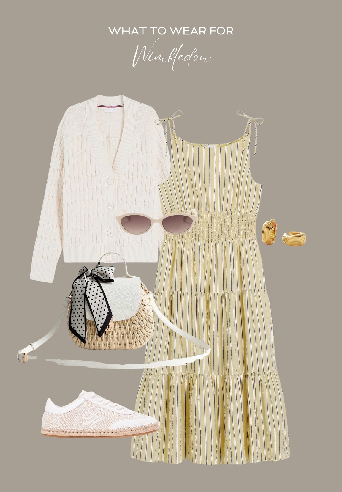 Wimbledon 🎾 

Summer outfits, Tommy Hilfiger, yellow summer dress, white trainers, cream cardigan, straw bag

#LTKsummer #LTKxTommyHilfiger #LTKspring