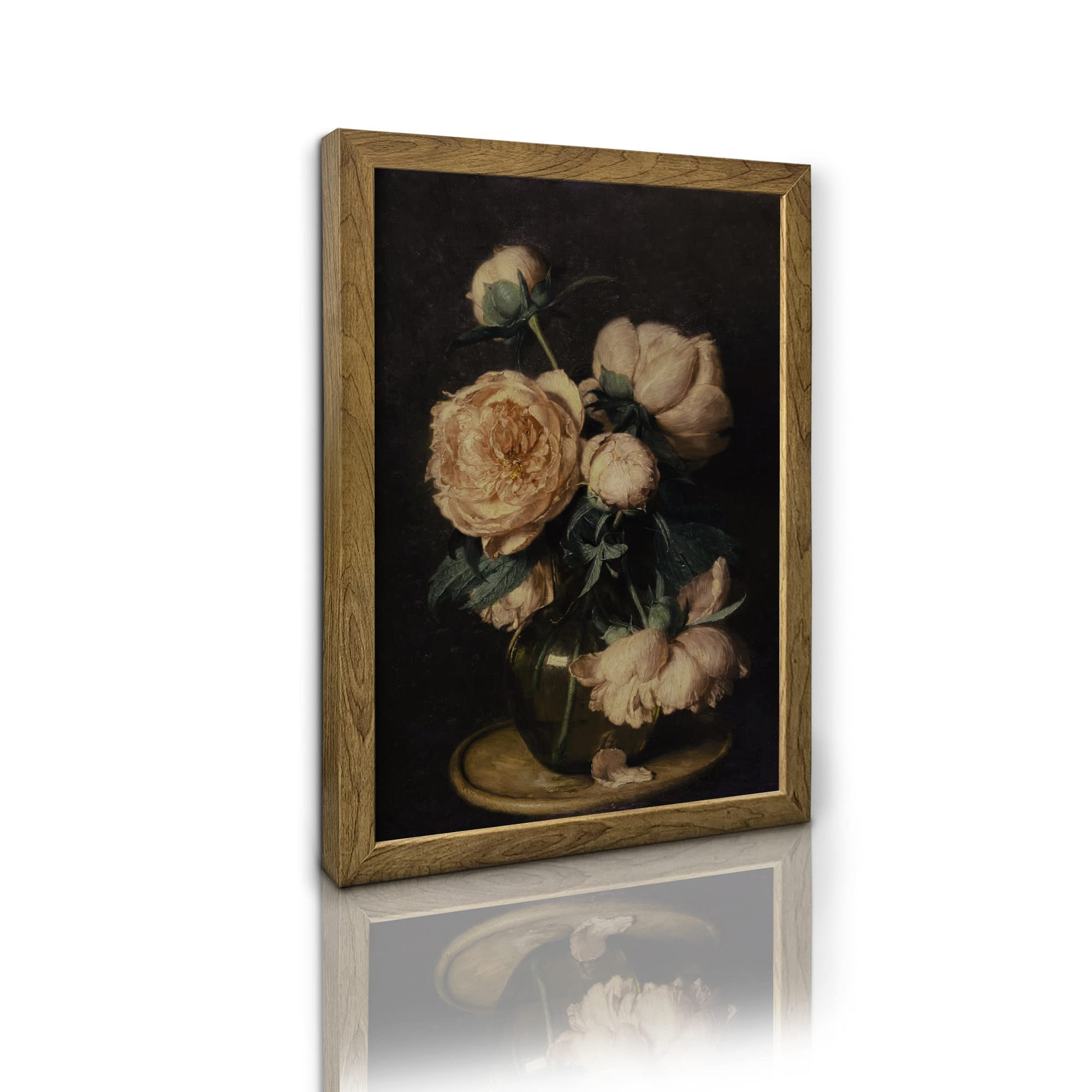 Framed Canvas Prints Wall Art Home Decor - Vintage Landscape Art Print Farmhouse Painting, Wildfl... | Amazon (US)