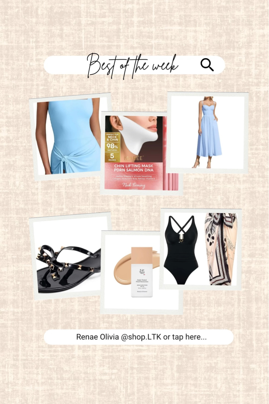 Best of the week! 

Dress, sandals, swim dress, sunscreen, face maskk

#LTKootd #LTKBeauty #LTKSeasonal