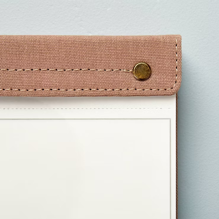 Faux Canvas 200pg Unruled Notepad Brown/Cream - Hearth & Hand™ with Magnolia | Target