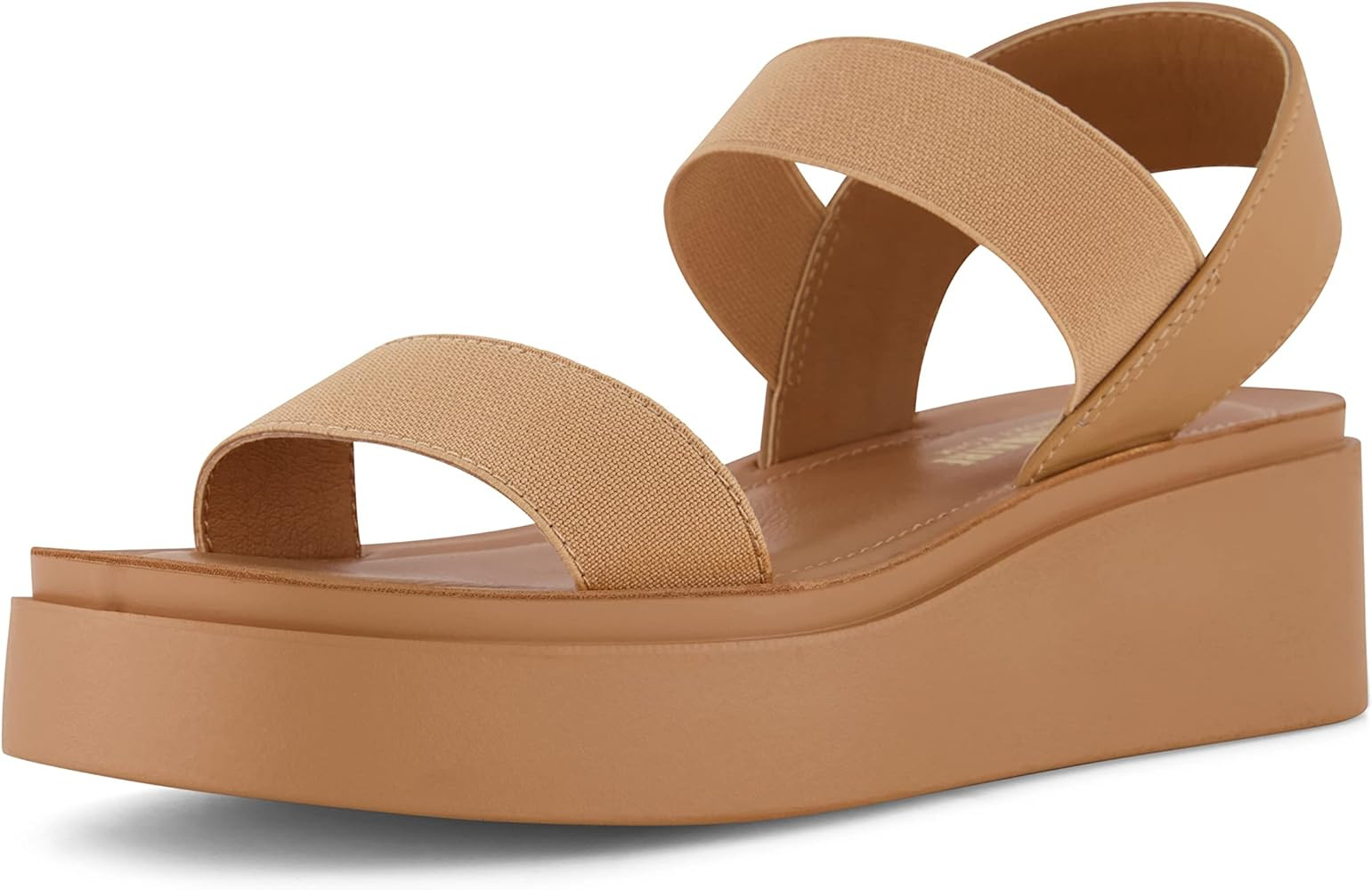 CUSHIONAIRE Women's Pilar stretch platform sandal with +Memory Foam | Amazon (US)