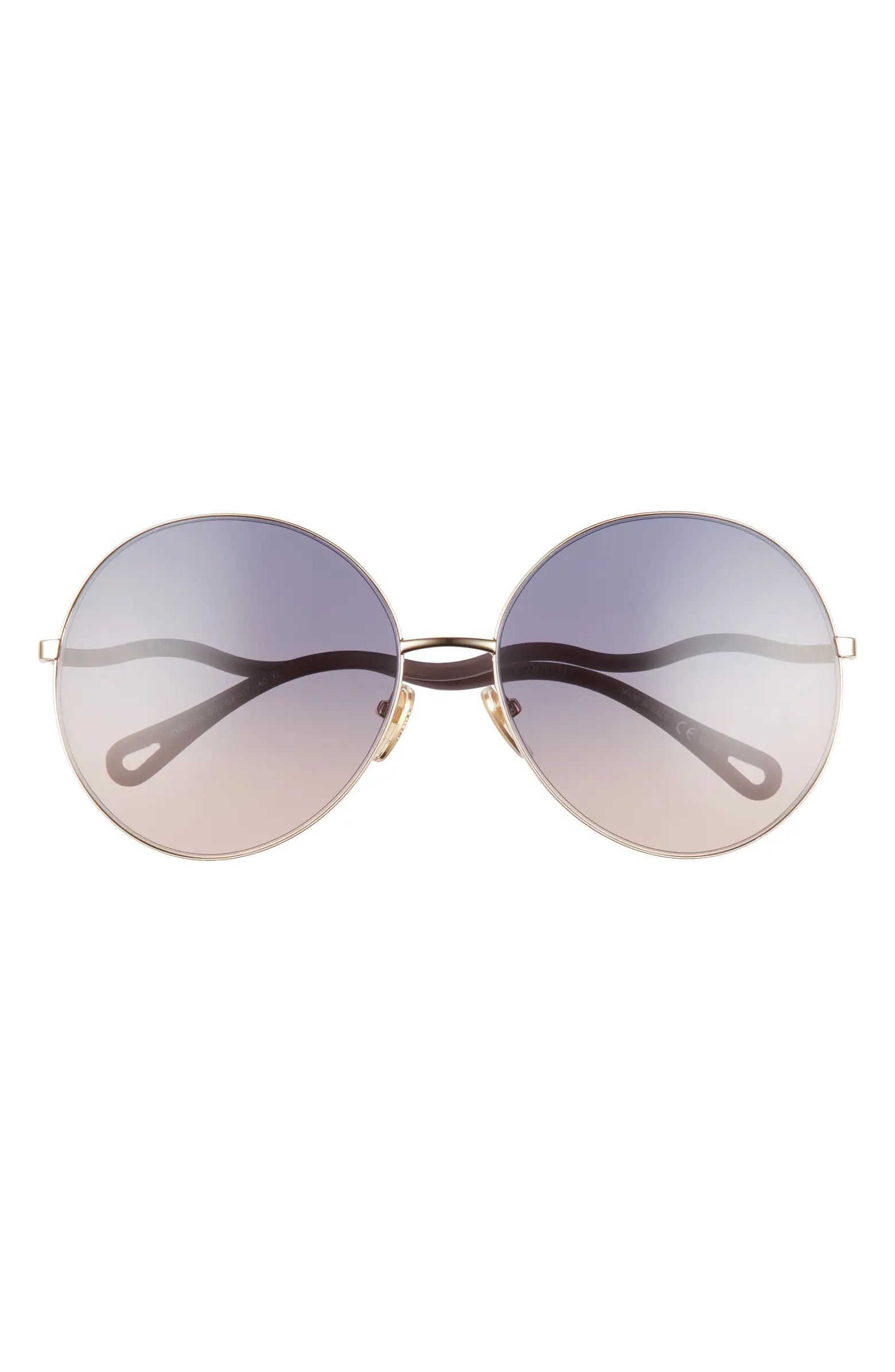 62mm Gradient Oversize Round Sunglasses | Nordstrom