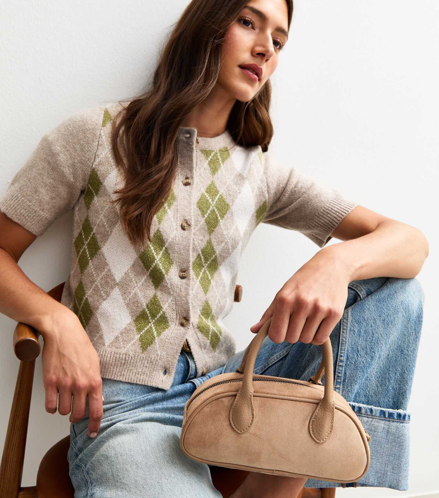 Brown Suedette Bowler Crossbody Bag | New Look | New Look (UK)