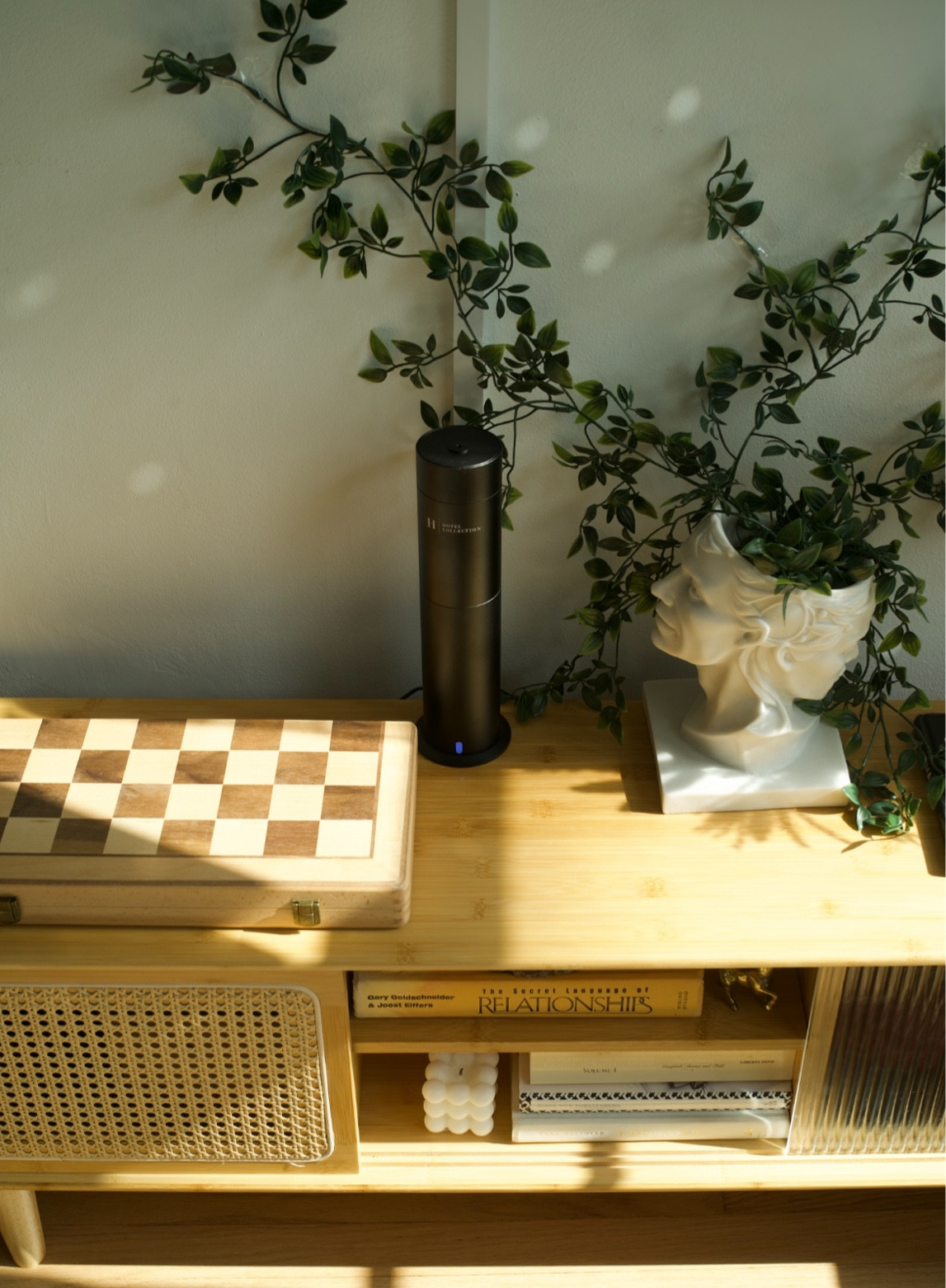 My favorite diffuser in the whole world, such a sleek and minimal  design! 
Additionally my chess set, 2 faces face, and tv stand are perfection! 

#LTKGiftGuide #LTKsalealert #LTKhome