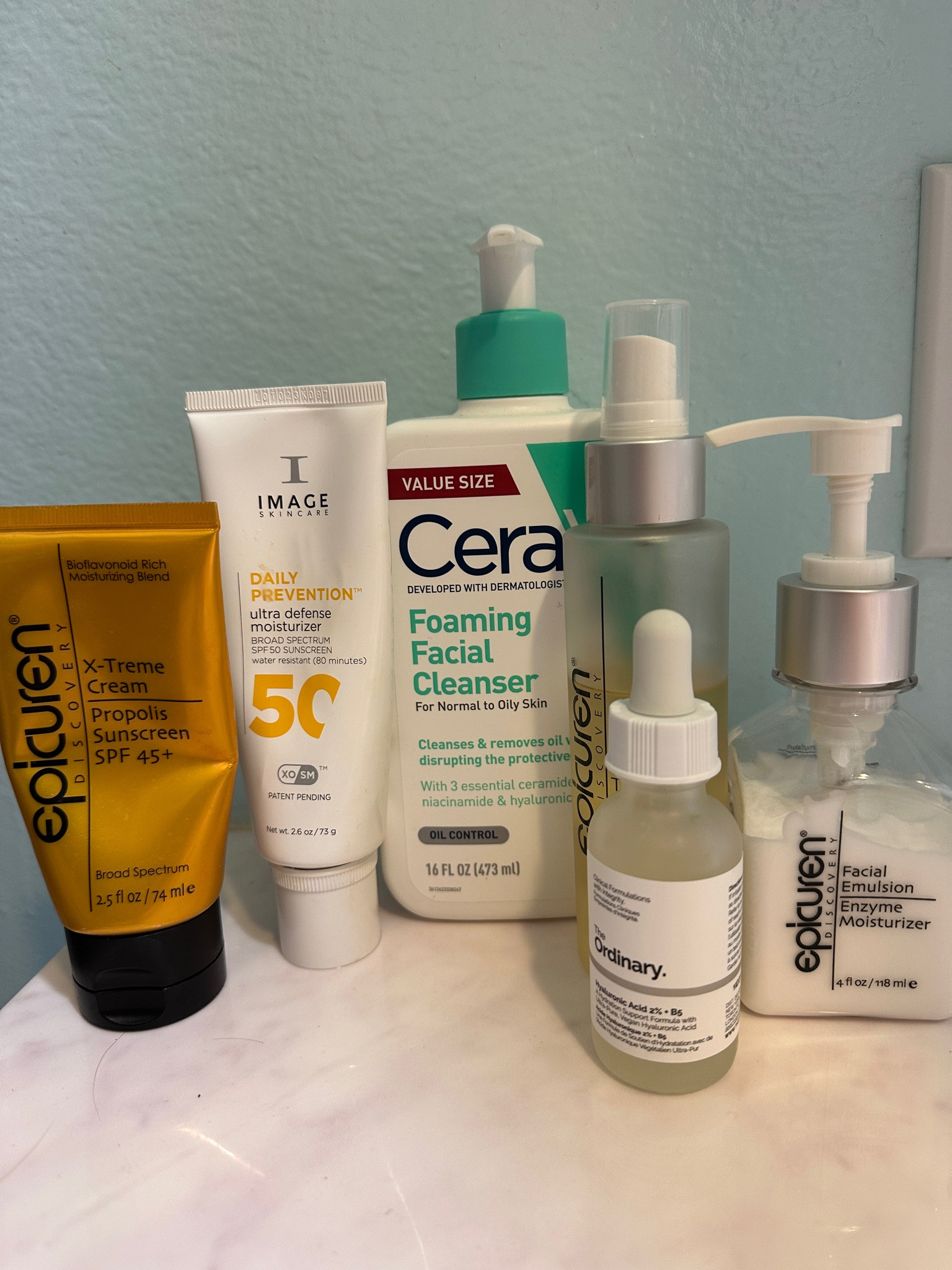 My basic skincare essentials for glowing skin! Here’s how I use them:
Cerave face wash
Epicuren toner
Ordinary serum 
Epicuren moisturizer 
SPF (I love both Image & Epicuren)


#LTKOver40 #LTKFindsUnder100 #LTKBeauty