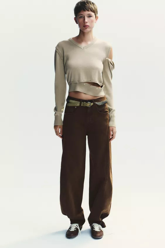 BUTTON KNIT DETACHABLE SWEATER | Zara US