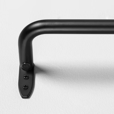 120-170" Steel Drapery Rod Matte Black - Hearth & Hand™ with Magnolia | Target